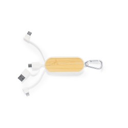 Câble de Charge Éco-responsable et Performant Personnalisé Abby Matières : ABS Couleurs : naturel