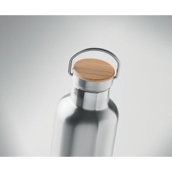 Bouteille isotherme double paroi personnalisée 1L grande Helsinki Matières : acier inoxydable Couleurs : argenté mat cadeau clie