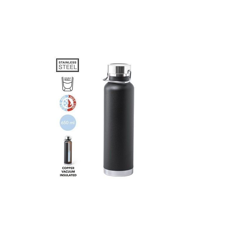 Bidon Isotherme Personnalisé de Qualité Staver Matières : acier inoxydable Couleurs : blanc personnalisation rapide en France