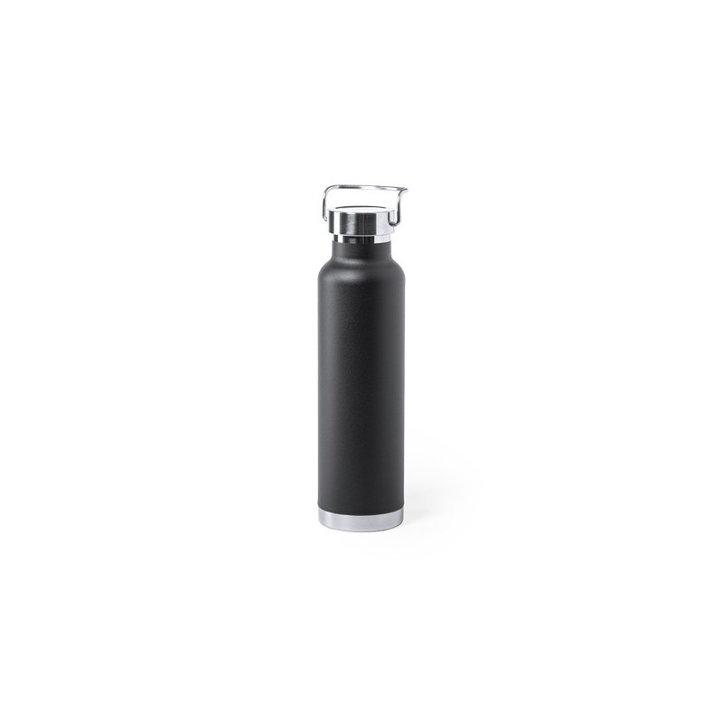 Bidon Isotherme Personnalisé de Qualité Staver Matières : acier inoxydable Couleurs : noir cadeau client original