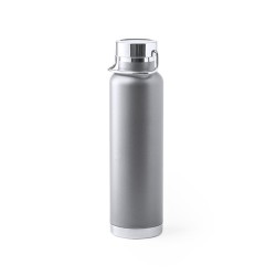 Bidon Isotherme Personnalisé de Qualité Staver Matières : acier inoxydable Couleurs : bleu marine marquage laser ultra précis