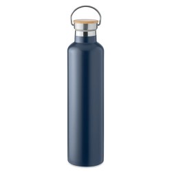 Bouteille isotherme double paroi personnalisée 1L grande Helsinki Matières : acier inoxydable Couleurs : argenté mat 2