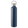 Bouteille isotherme double paroi personnalisée 1L grande Helsinki Matières : acier inoxydable Couleurs : bleu marine cadeau entr