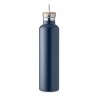 Bouteille isotherme double paroi personnalisée 1L grande Helsinki Matières : acier inoxydable Couleurs : bleu marine impression 