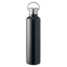 Bouteille isotherme double paroi personnalisée 1L grande Helsinki Matières : acier inoxydable Couleurs : noir personnalisable av