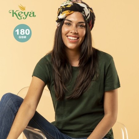 T-Shirt Femme Couleur Personnalisée WCS180 "keya" Matières : coton Taille textile : M Couleurs : bleu marquage laser ultra préci