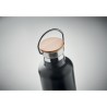 Bouteille isotherme double paroi personnalisée 1L grande Helsinki Matières : acier inoxydable Couleurs : noir personnalisation r