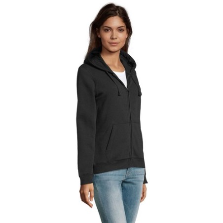 Veste Femme Confortable et Stylée Personnalisée 280gr | Spike Taille textile : XS Couleurs : noir impression logo haute qualité