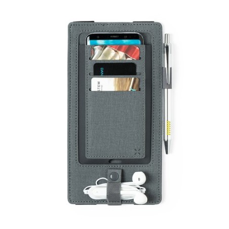 Organiseur Chargeur Élégant et Pratique Personnalisé Merson Matières : PU Couleurs : bleu marine impression logo haute qualité