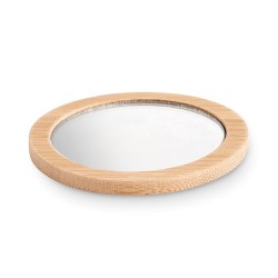 Miroir de poche personnalisé en bambou - Élégance et praticité pas cher, MALAY Matières : coton Couleurs : bois impression haute
