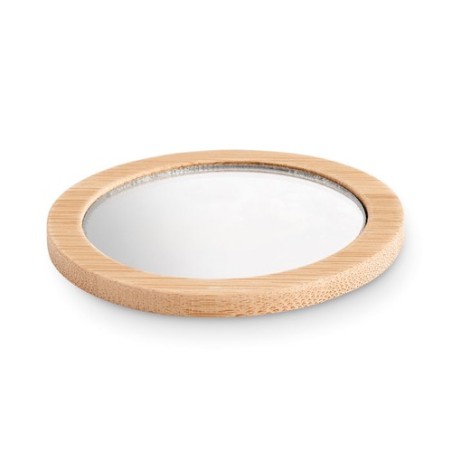 Miroir de poche personnalisé en bambou - Élégance et praticité pas cher, MALAY Matières : coton Couleurs : bois impression haute