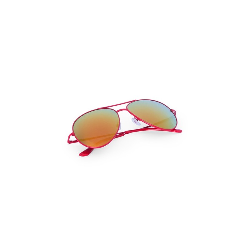 Lunettes de Soleil Personnalisées Élégantes et Sécurisées pas cher - Kindux Matières : métal Couleurs : rouge personnalisable av