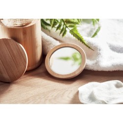Miroir de poche personnalisé en bambou - Élégance et praticité pas cher, MALAY Matières : coton Couleurs : bois marquage laser u
