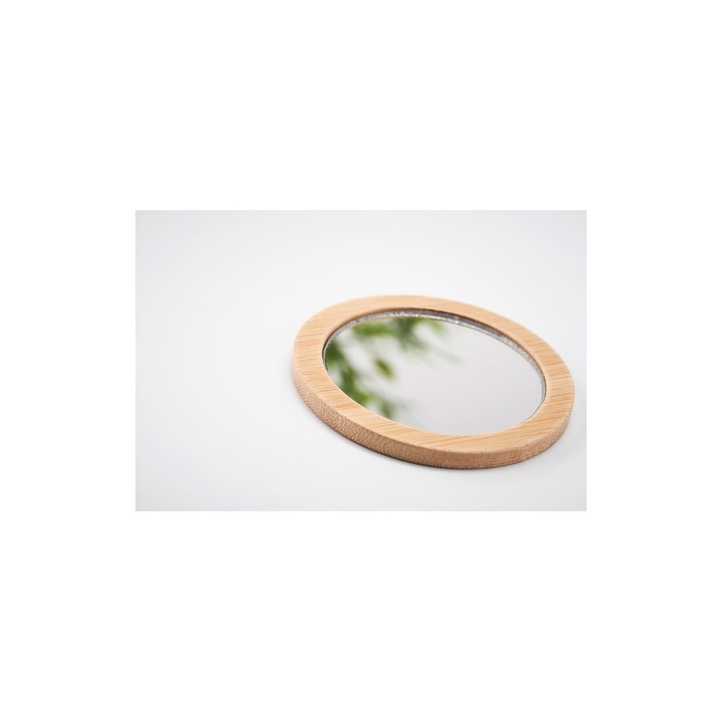 Miroir de poche personnalisé en bambou - Élégance et praticité pas cher, MALAY Matières : coton Couleurs : bois livraison expres