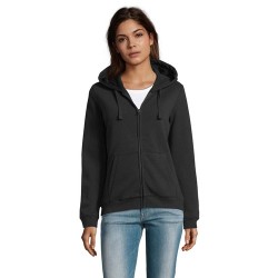 Veste Femme Confortable et Stylée Personnalisée 280gr | Spike Taille textile : M Couleurs : noir marquage couleur éclatante