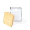 Bougie Aromatique Personnalisée à la Vanille - Safron Matières : bambou Couleurs : blanc cadeau entreprise pas cher