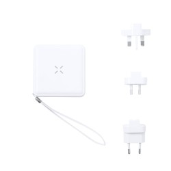 Adaptateur Universel Multifonction Personnalisé de Voyage Joks - Chargez Partout Pas Cher Couleurs : blanc