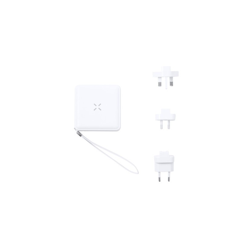 Adaptateur Universel Multifonction Personnalisé de Voyage Joks - Chargez Partout Pas Cher Couleurs : blanc