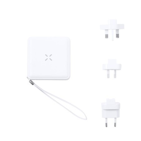 Adaptateur Universel Multifonction Personnalisé de Voyage Joks - Chargez Partout Pas Cher Couleurs : blanc