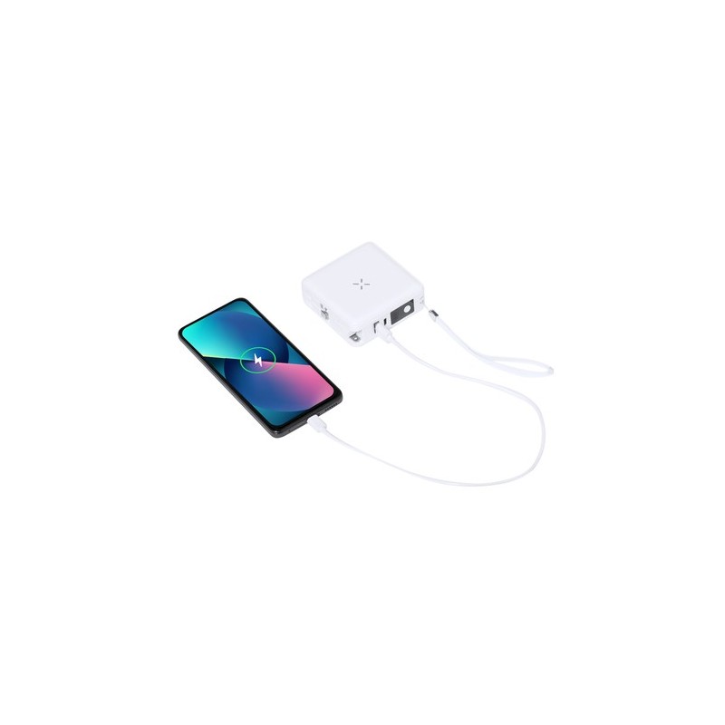 Adaptateur Universel Multifonction Personnalisé de Voyage Joks - Chargez Partout Pas Cher Couleurs : blanc goodies publicitaire 