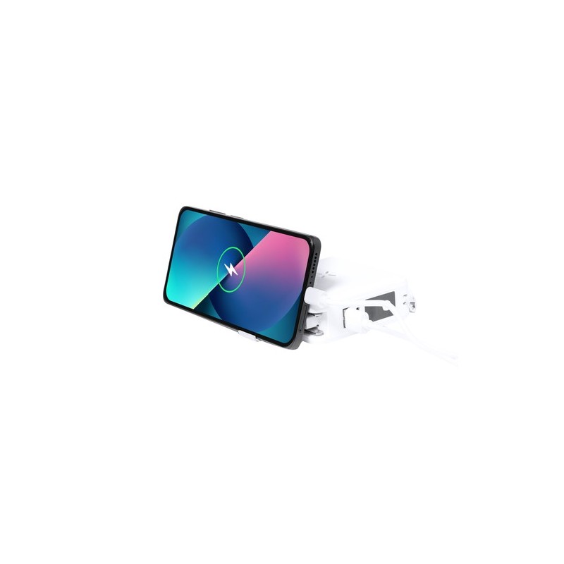 Adaptateur Universel Multifonction Personnalisé de Voyage Joks - Chargez Partout Pas Cher Couleurs : blanc marquage laser ultra 