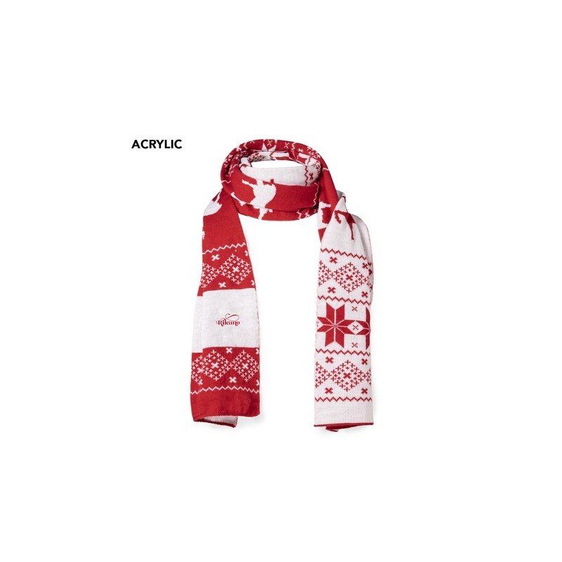 Écharpe Personnalisée Éco-responsable - Accessoire de mode Luka Matières : acrylique Couleurs : rouge personnalisable avec votre