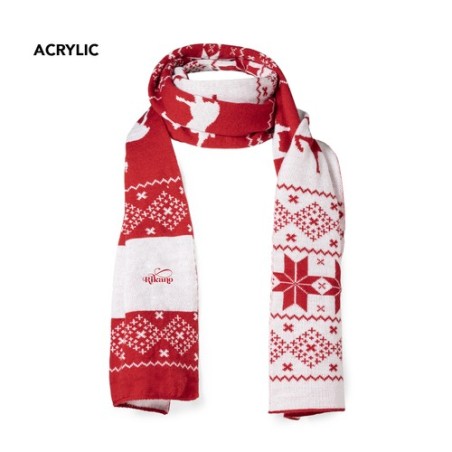 Écharpe Personnalisée Éco-responsable - Accessoire de mode Luka Matières : acrylique Couleurs : rouge personnalisable avec votre