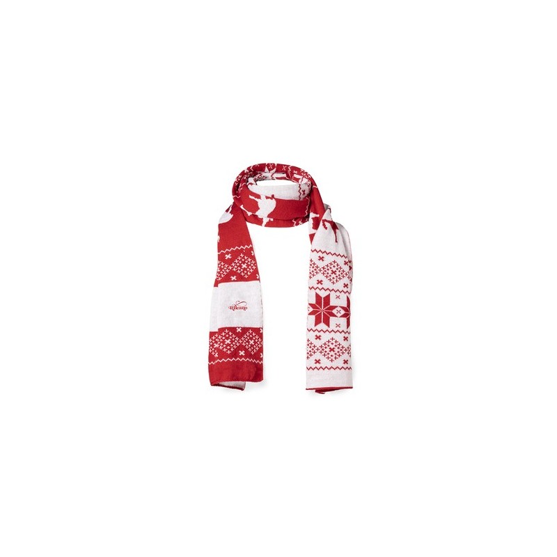 Écharpe Personnalisée Éco-responsable - Accessoire de mode Luka Matières : acrylique Couleurs : rouge cadeau entreprise pas cher