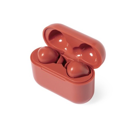 Écouteurs Bluetooth 5.3 Confort Personnalisé Éco-responsables pas cher Prucky Couleurs : blanc impression logo haute qualité