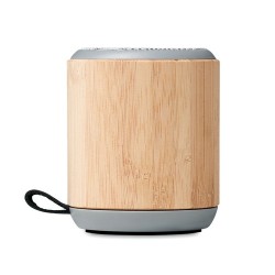 Haut-parleur sans fil  en bambou personnalisé RUGLI Matières : bambou Couleurs : bois goodies publicitaire événementiel