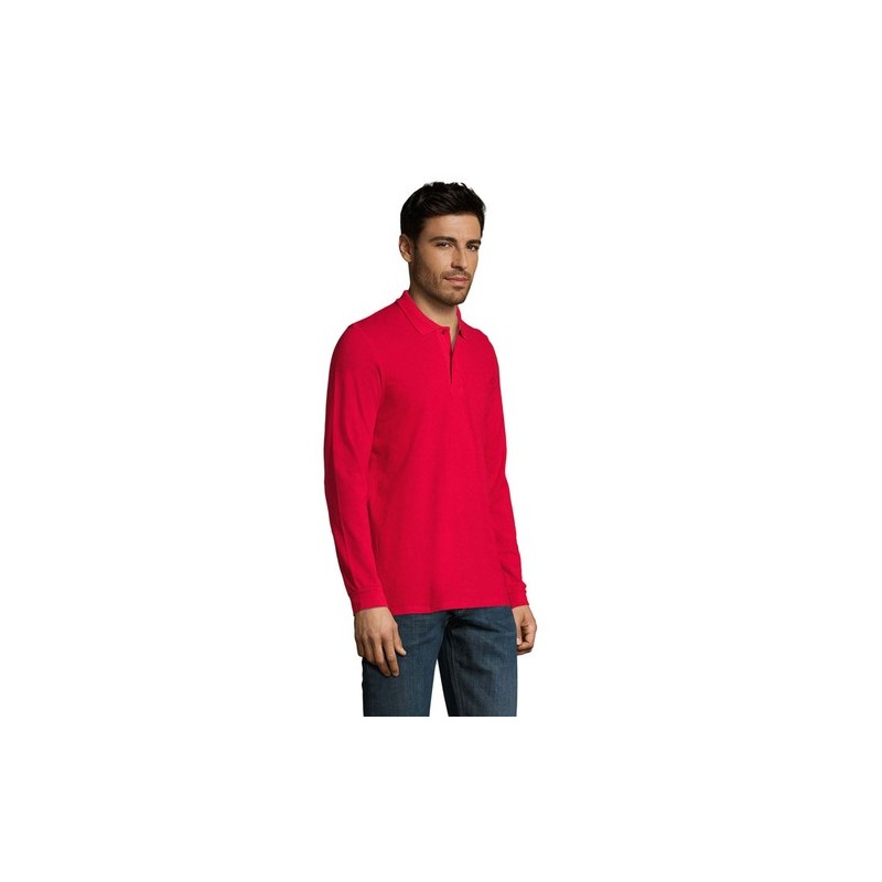 Polo Homme Personnalisable 100% Coton Éco-responsable | SOL'S Perfect 180 Taille textile : 3XL Couleurs : rouge marquage laser u