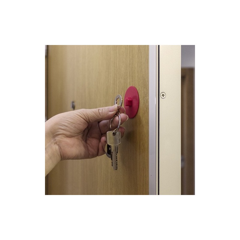 Porte-Clés Monnaie Pratique Personnalisé Coltax - Accessoire Économique Matières : silicone Couleurs : rouge impression haute dé