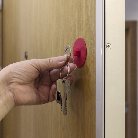 Porte-Clés Monnaie Pratique Personnalisé Coltax - Accessoire Économique Matières : silicone Couleurs : rouge impression haute dé