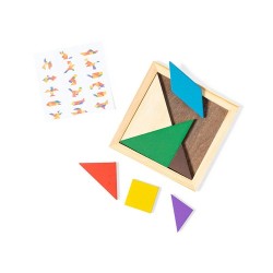 Jeu éducatif en bois personnalisé Puzzle Tangram pas cher Matières : bois