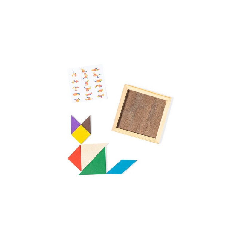 Jeu éducatif en bois personnalisé Puzzle Tangram pas cher Matières : bois personnalisable avec votre logo