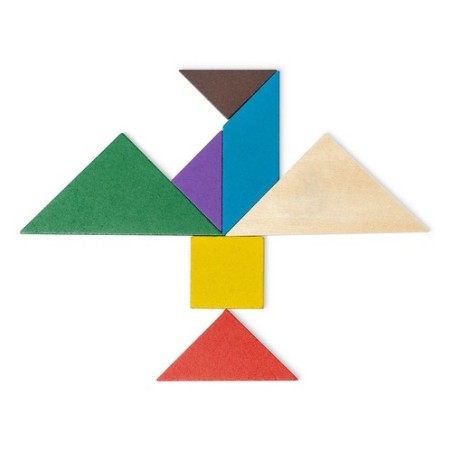 Jeu éducatif en bois personnalisé Puzzle Tangram pas cher Matières : bois goodies publicitaire événementiel