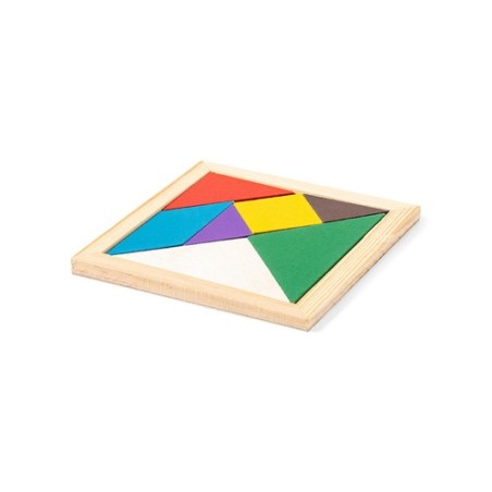 Puzzle Tangram en Bois Multicolore