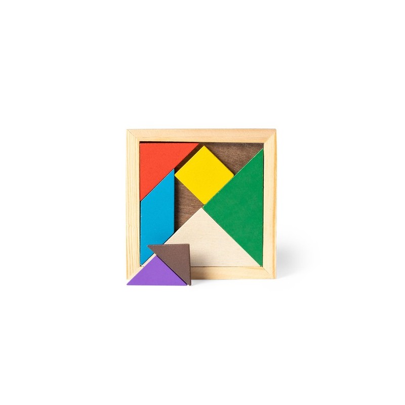 Puzzle Tangram en Bois Multicolore