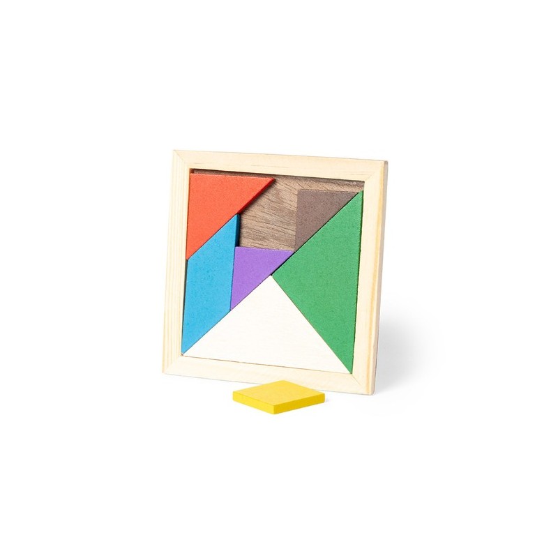 Puzzle Tangram en Bois Multicolore