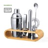 Set de Cocktails Éco-responsable en Inox Personnalisé Hunton Matières : bambou