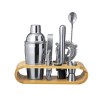 Set de Cocktails Éco-responsable en Inox Personnalisé Hunton Matières : bambou personnalisable avec votre logo