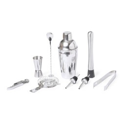 Set de Cocktails Éco-responsable en Inox Personnalisé Hunton Matières : bambou goodies publicitaire événementiel