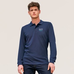 Polo Homme Personnalisable 100% Coton Éco-responsable | SOL'S Perfect 180 Taille textile : XL Couleurs : french navy impression 