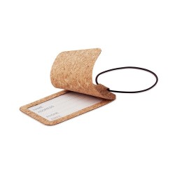 Étiquette à Bagage Éco-responsable en Liège - OVALIS Matières : liège Couleurs : beige