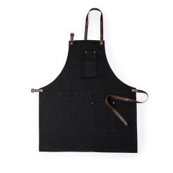 Tablier personnalisable professionnel Vurcex - Unique Matières : coton Couleurs : noir