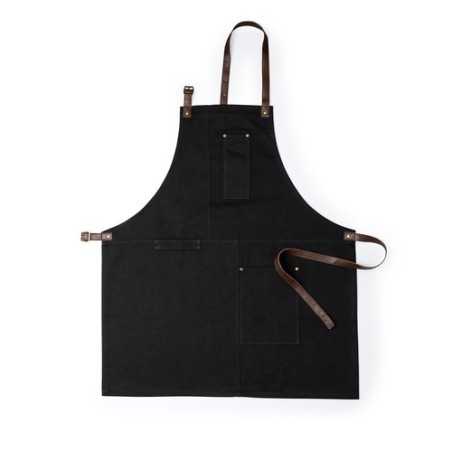 Tablier personnalisable professionnel Vurcex - Unique Matières : coton Couleurs : noir