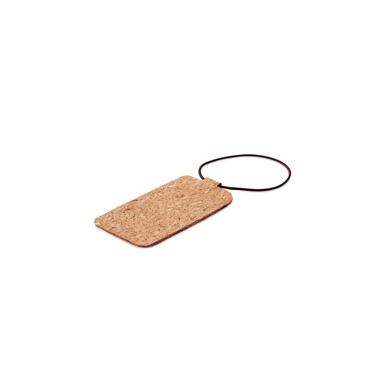 Étiquette à Bagage Éco-responsable en Liège - OVALIS Matières : liège Couleurs : beige cadeau entreprise pas cher
