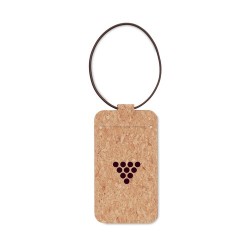Étiquette à Bagage Éco-responsable en Liège - OVALIS Matières : liège Couleurs : beige impression haute définition