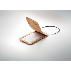 Étiquette à Bagage Éco-responsable en Liège - OVALIS Matières : liège Couleurs : beige marquage laser ultra précis