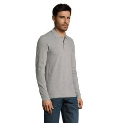 Polo Homme Personnalisable 100% Coton Éco-responsable | SOL'S Perfect 180 Taille textile : M Couleurs : gris chiné cadeau client